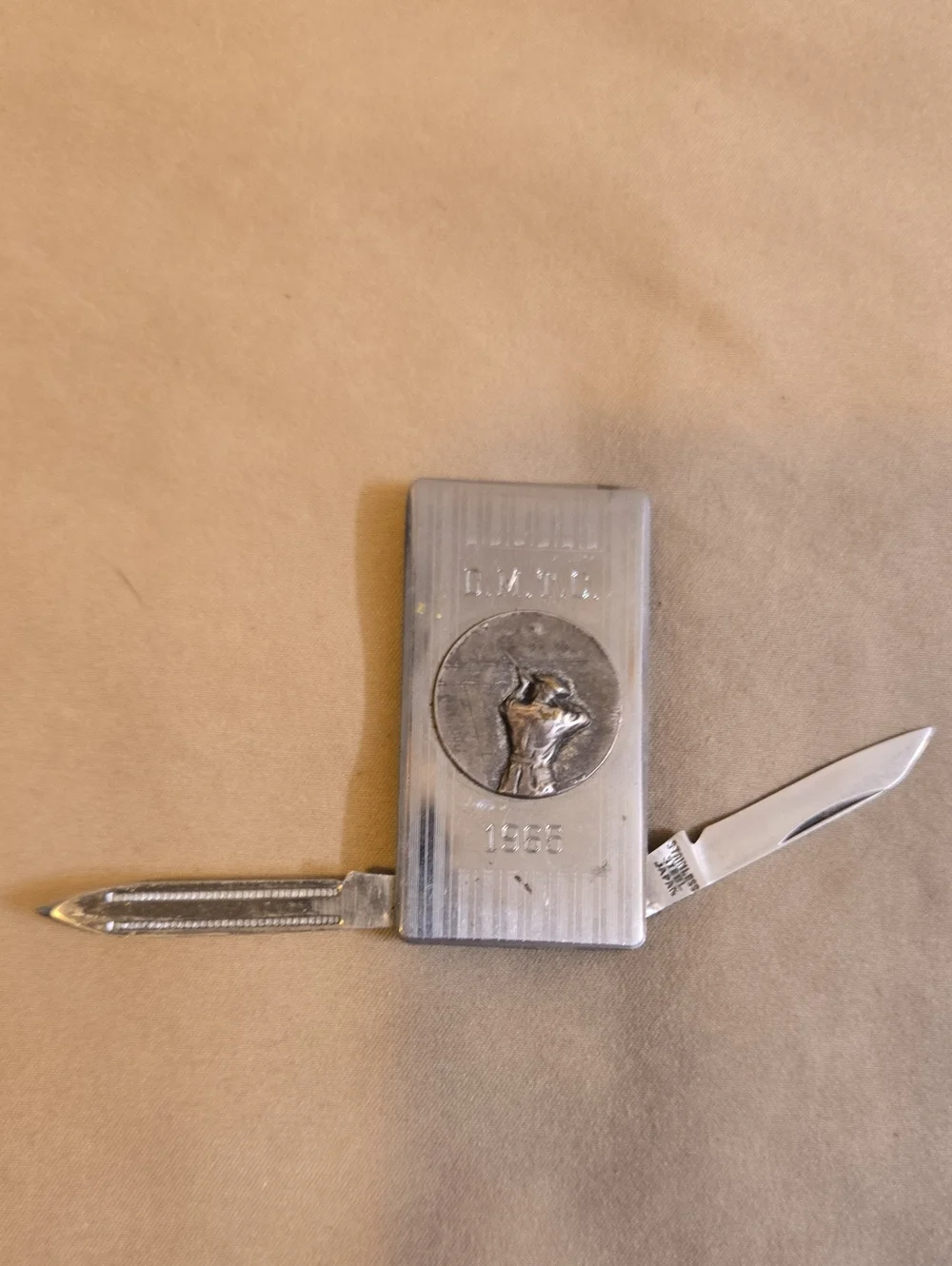 Vintage D.M.T.C 1965 Silvertone Multi-Tool Pocket Knife And Money Clip